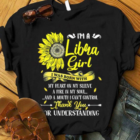 I'm A Libra Girl Sunflower Shirts