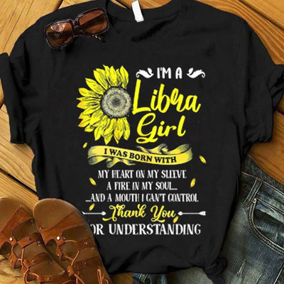 I'm A Libra Girl Sunflower Shirts