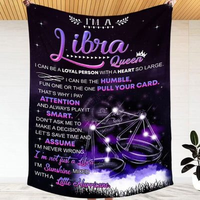 I'm A Libra Queen Blanket, Fleece & Sherpa