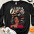 Camisetas negras para mujer afro de la reina Libra