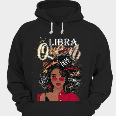 Libra Queen Afro Black Woman Shirts