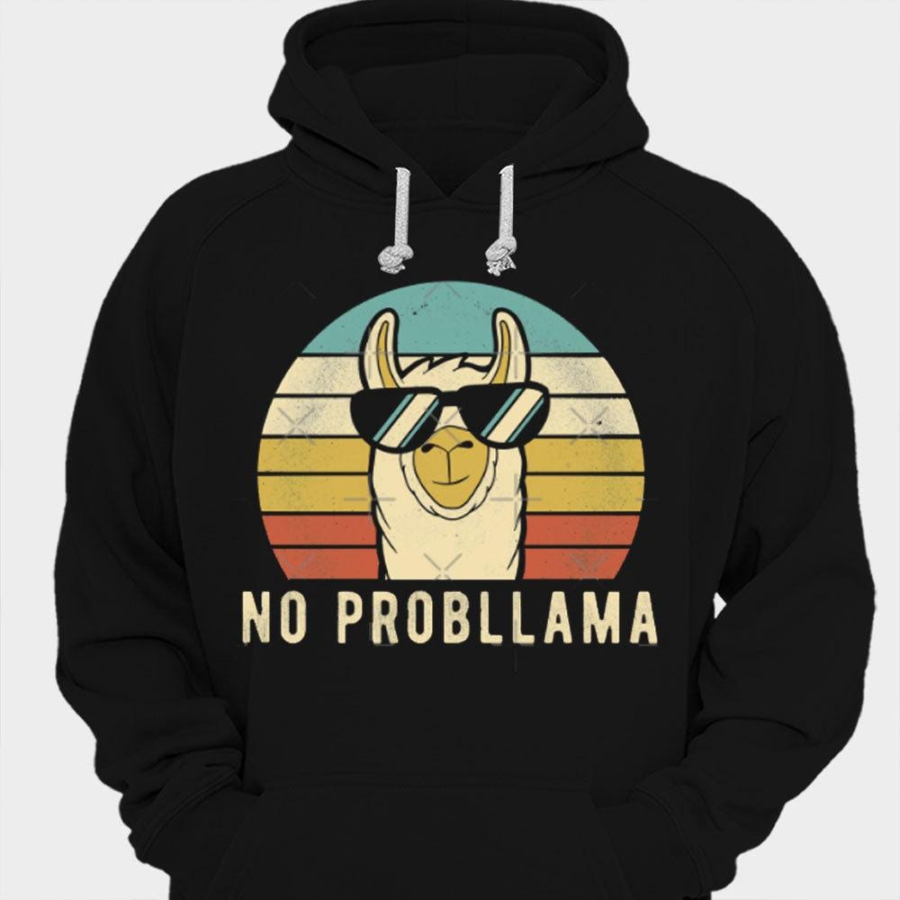 No Probllama Camisetas de llama vintage