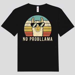 No Probllama Vintage Llama Shirts