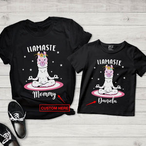 Personalized Llamaste Llama Shirts