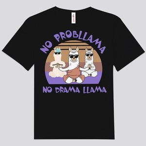 Camisetas de llamas No Probllama No Drama