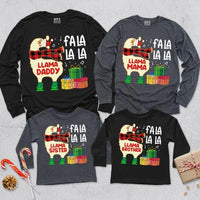Fa La La La Personalized Christmas Llama Shirts For Family