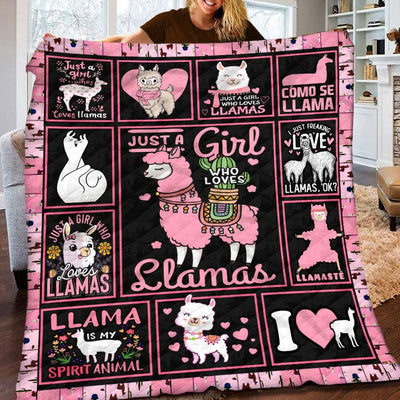 Just A Girl Who Loves Llamas Blanket, Fleece & Sherpa