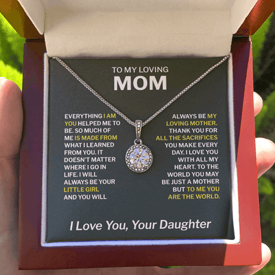 To My Loving Mom From Daughter - Love You With All My Heart To The World You May Be Just A Mother But To Me You Are The World