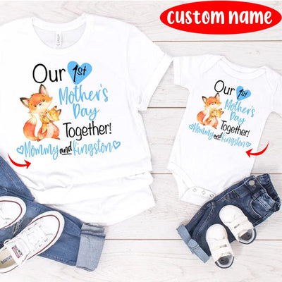 Our First Mother's Day Together Fox Personalized Shirts