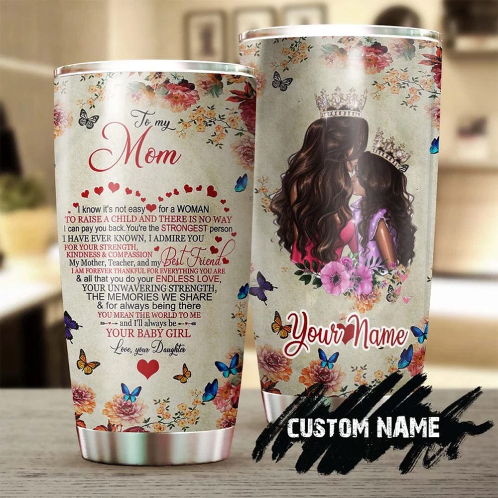 Para mi mamá, con amor de parte de mi hija, vaso personalizado para el Día de la Madre