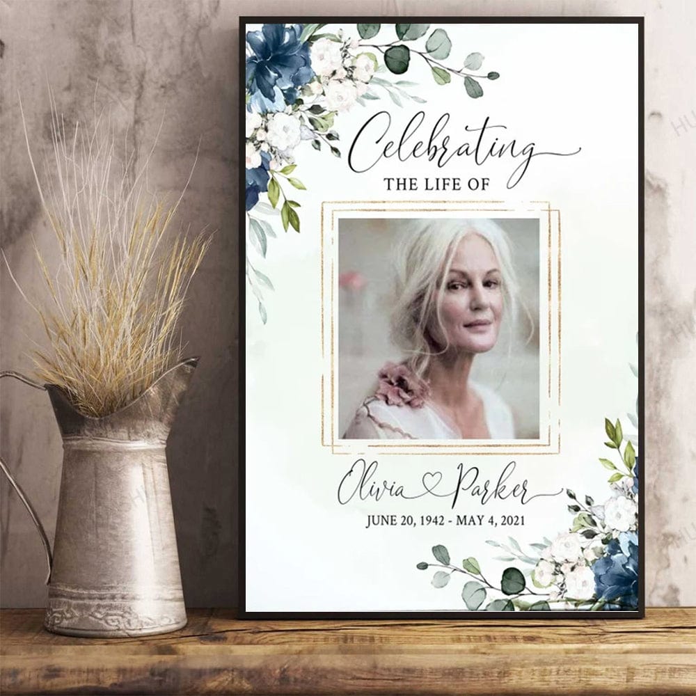 Celebrating The Life Of Personalized Memorial Poster, Canvas