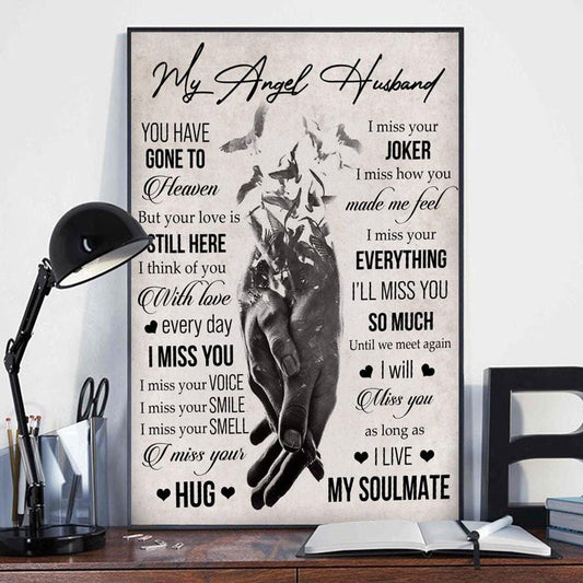 Póster conmemorativo de mi esposo ángel, lienzo