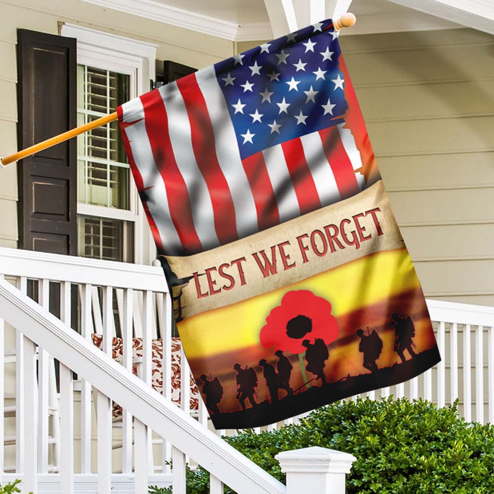 Lest We Forget Memorial Day House & Garden Flag