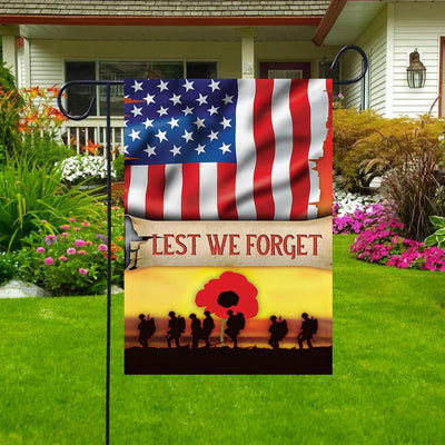 Lest We Forget Memorial Day House & Garden Flag