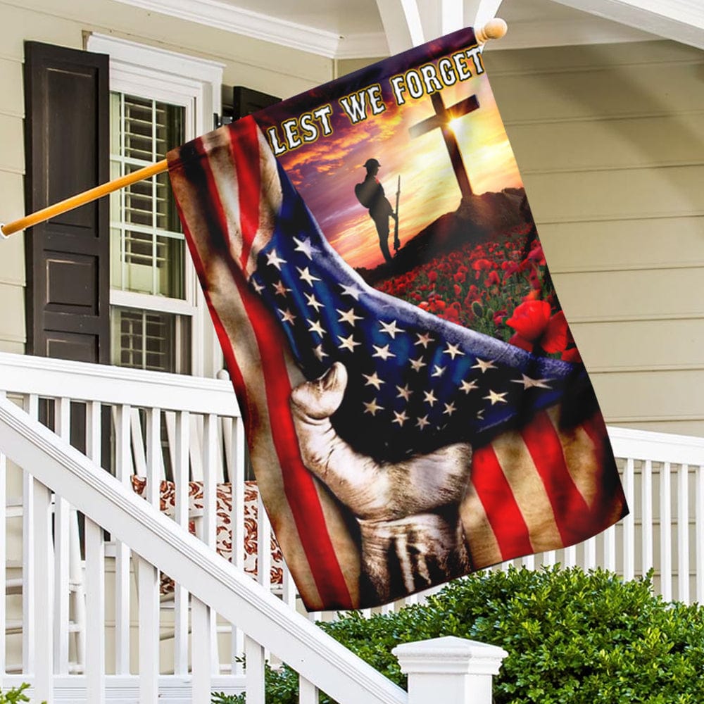 Lest We Forget Memorial Day House & Garden Flag