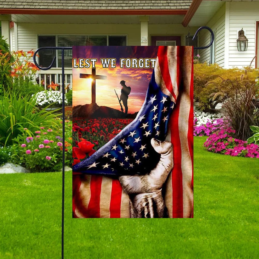 Lest We Forget Memorial Day House & Garden Flag