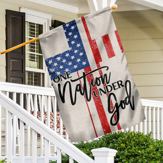 One Nation Under God Memorial Day House & Garden Flag