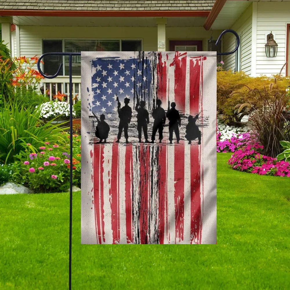 Patriotic American Veteran Memorial Day House & Garden Flag