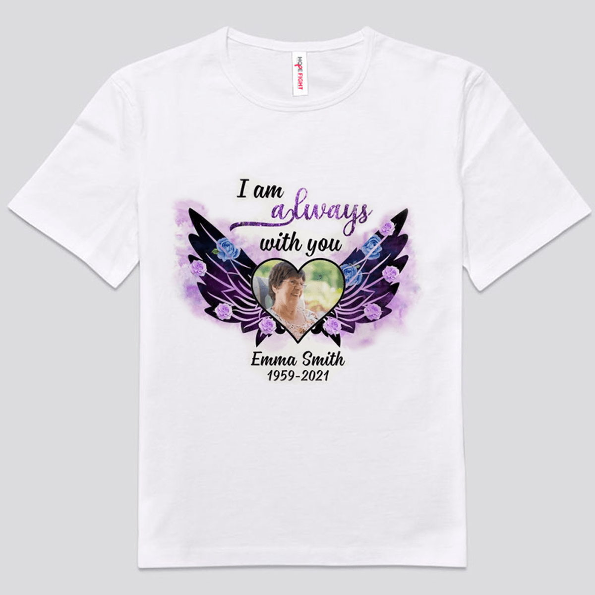 Camisetas conmemorativas personalizadas "Siempre estoy contigo"