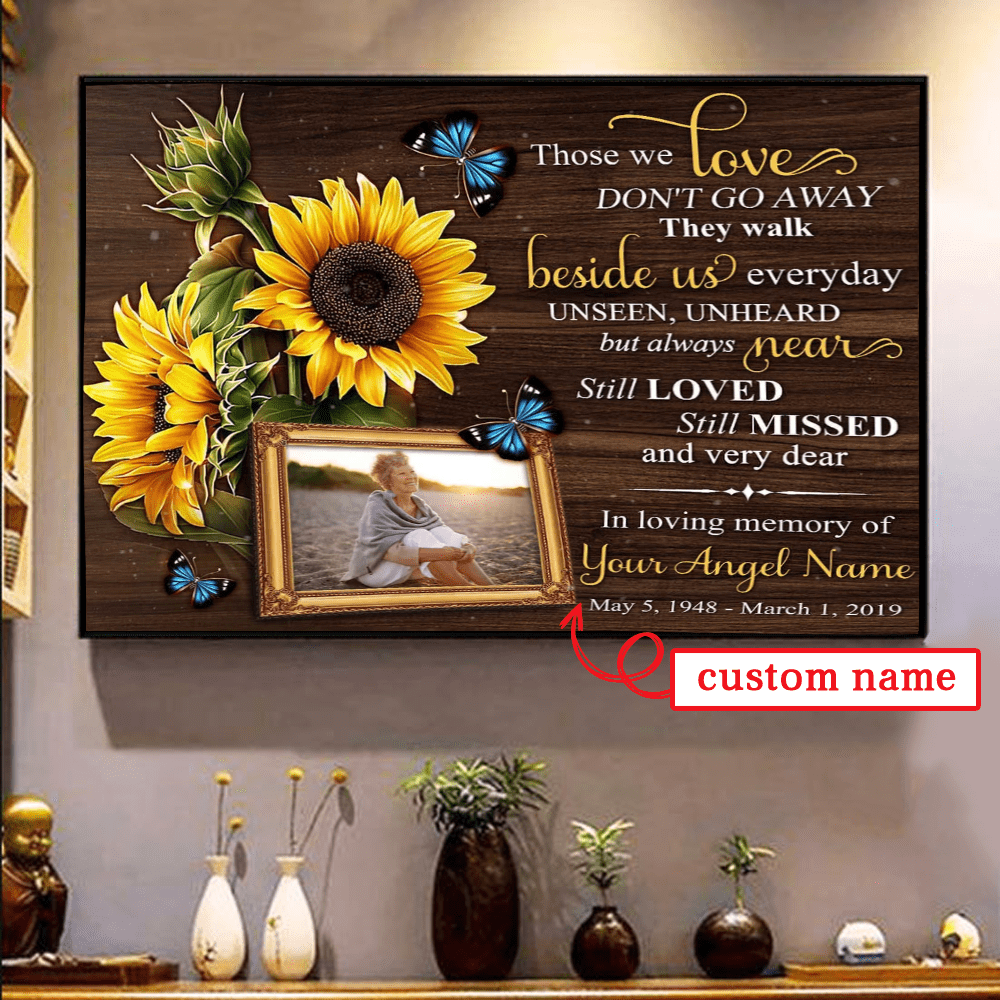 Póster conmemorativo personalizado "Aquellos a quienes amamos no se van", lienzo