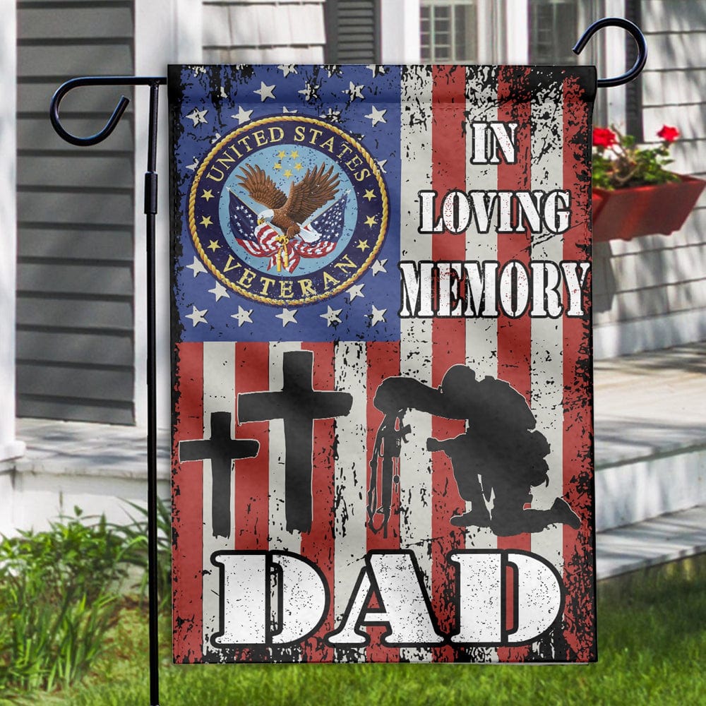 In Loving Memory For My Dad Memorial Day House & Garden Flag