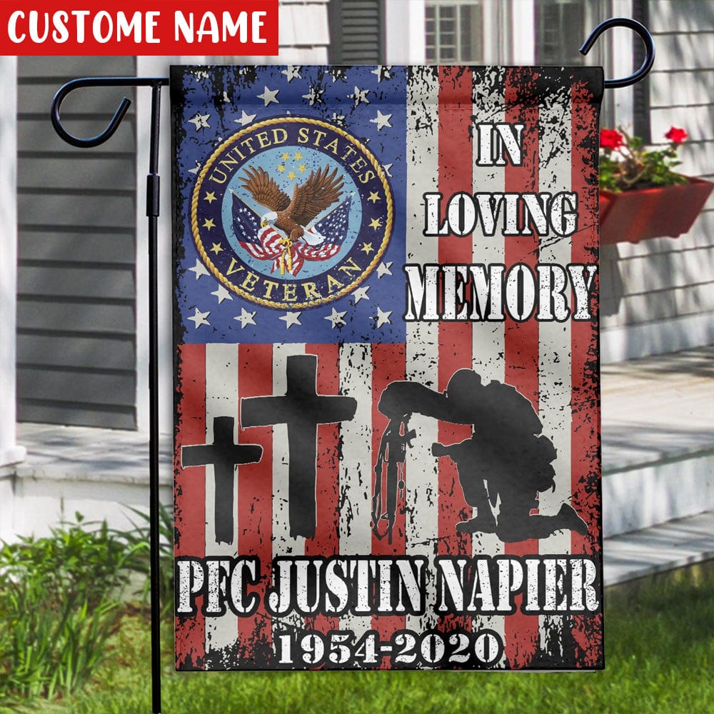 In Loving Memory Personalized Memorial Day House & Garden Flag