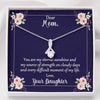 Dear Mom Necklace From Daughter - You Are My Eternal Sunshine And My Source Of Strength On Cloudy Days
