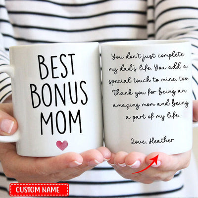 Best Bonus Mom Personalized Mother's Day Mugs, Cup