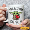 Yoda Best Mom Personalized Mother's Day Mugs, Cup