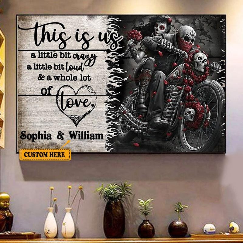 This Is Us Personalized Motorcycle Couple Poster, Canvas