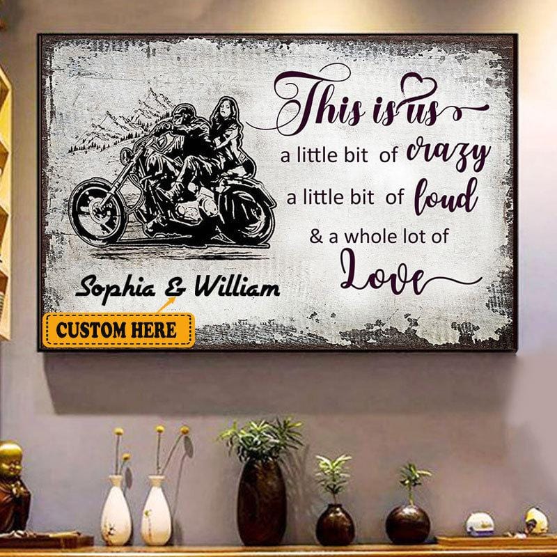 Póster personalizado de pareja de motociclistas This Is Us, lienzo
