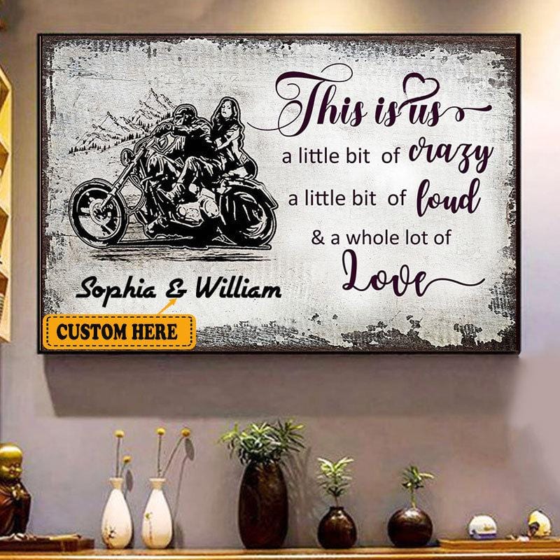 This Is Us Personalized Motorcycle Couple Poster, Canvas