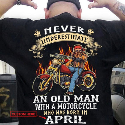 Nunca subestimes a un anciano con una motocicleta Camisetas personalizadas
