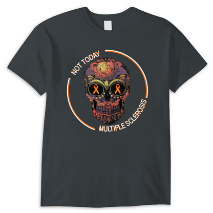 Camisetas de concienciación sobre la esclerosis múltiple con calaveras Not Today