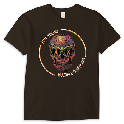 Camisetas de concienciación sobre la esclerosis múltiple con calaveras Not Today