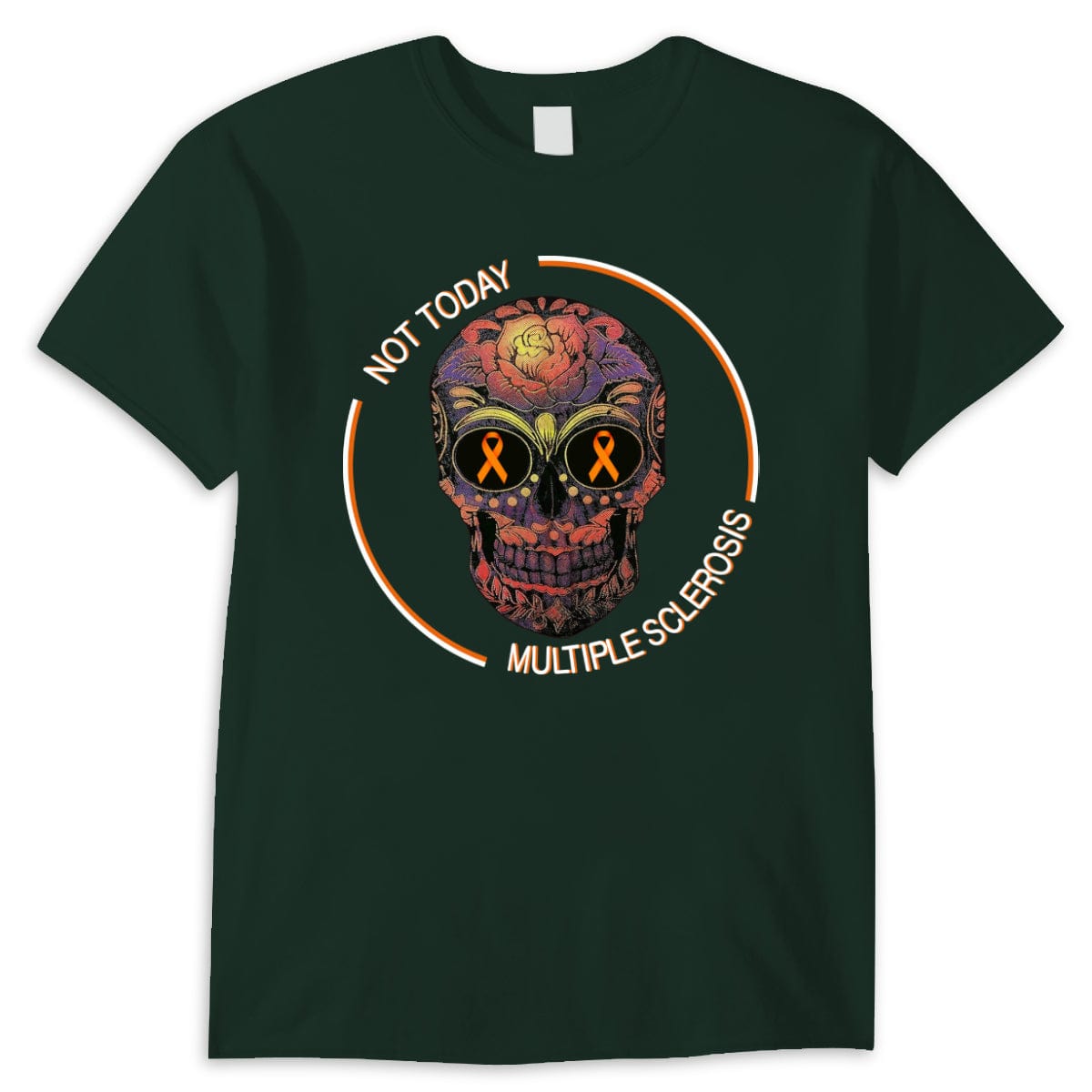 Camisetas de concienciación sobre la esclerosis múltiple con calaveras Not Today