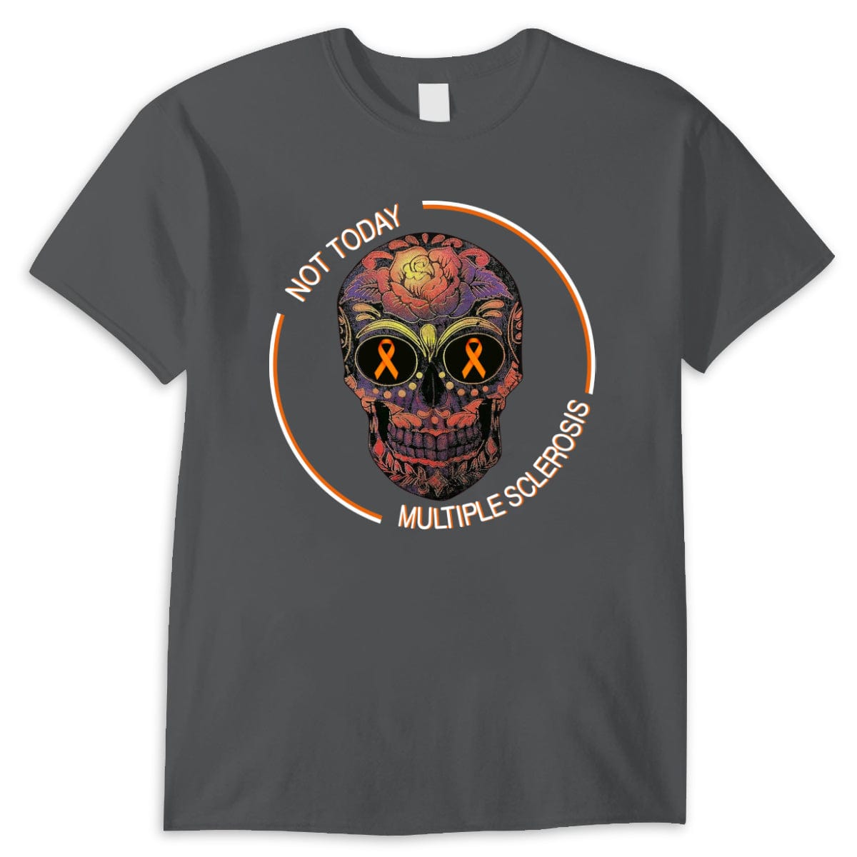 Camisetas de concienciación sobre la esclerosis múltiple con calaveras Not Today
