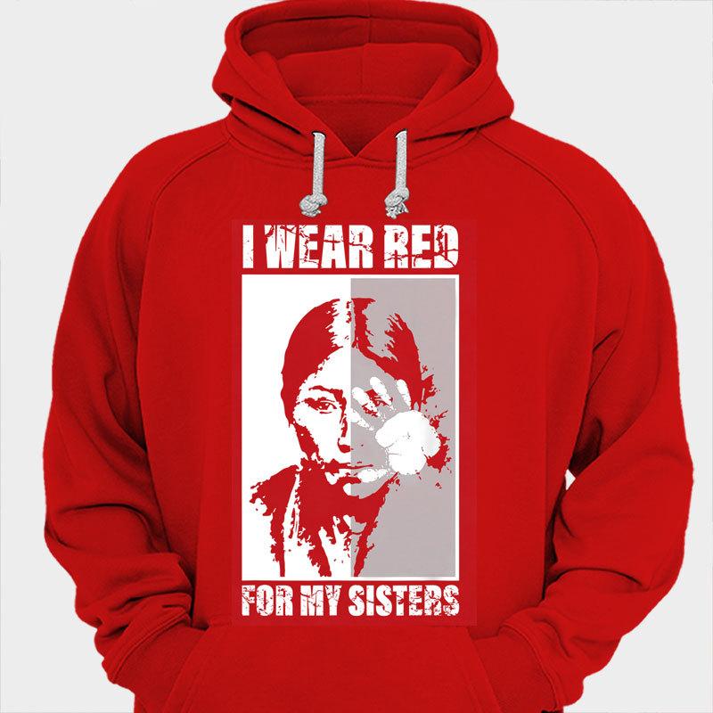 Llevo rojo por mis hermanas Camisetas de nativos americanos