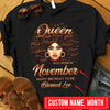 November Queen, Afro Black Woman, Personalized Birthday Shirts