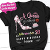 A Queen Was Born In November, Personalized Birthday Shirts