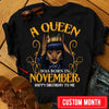 A Queen Was Born In November, Personalized Birthday Shirts