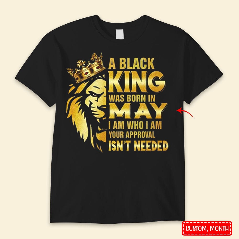 En mayo nació un rey negro, camisetas de cumpleaños personalizadas con el nombre de un león