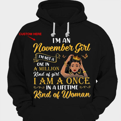 Camisetas de cumpleaños personalizadas "Soy una chica de noviembre"