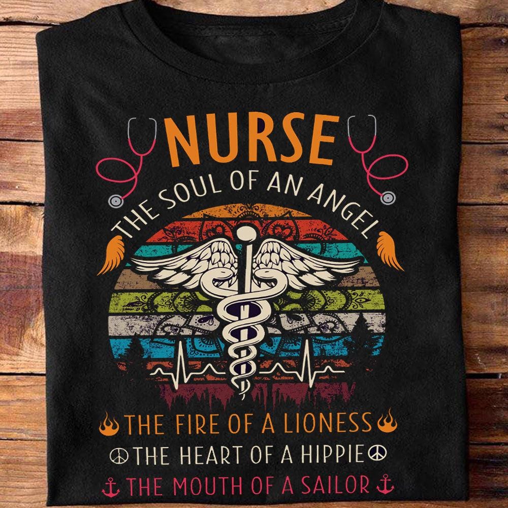 The Soul Of An Angel The Heart Of Hippie, Nurse Shirts