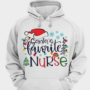 Camisetas navideñas de la enfermera favorita de Papá Noel