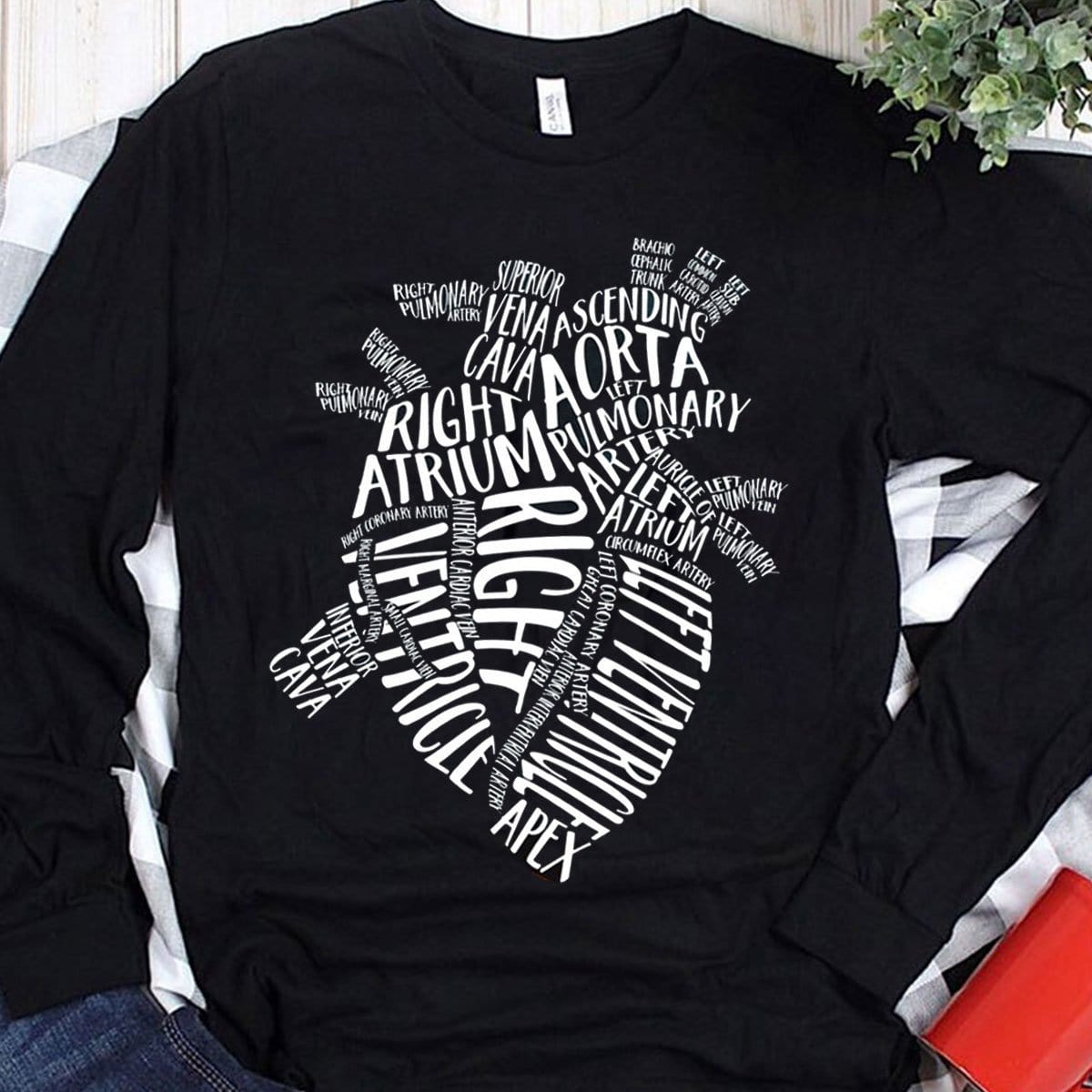 Right Atrium Ventricle Nurse Shirts With Heart