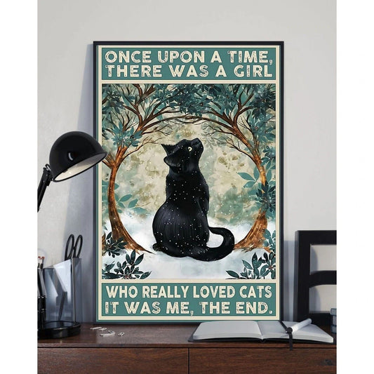 Érase una vez una niña que amaba mucho a los gatos Póster, Lienzo