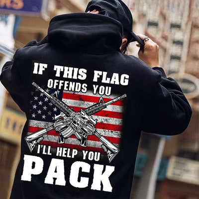 If This Flag Offends You I'll Help You Pack Patriot Shirts