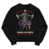 Patriotic Shirts For Men Viking By Blood, American By Birth, Patriot By Choice, Patriotic American Shirts