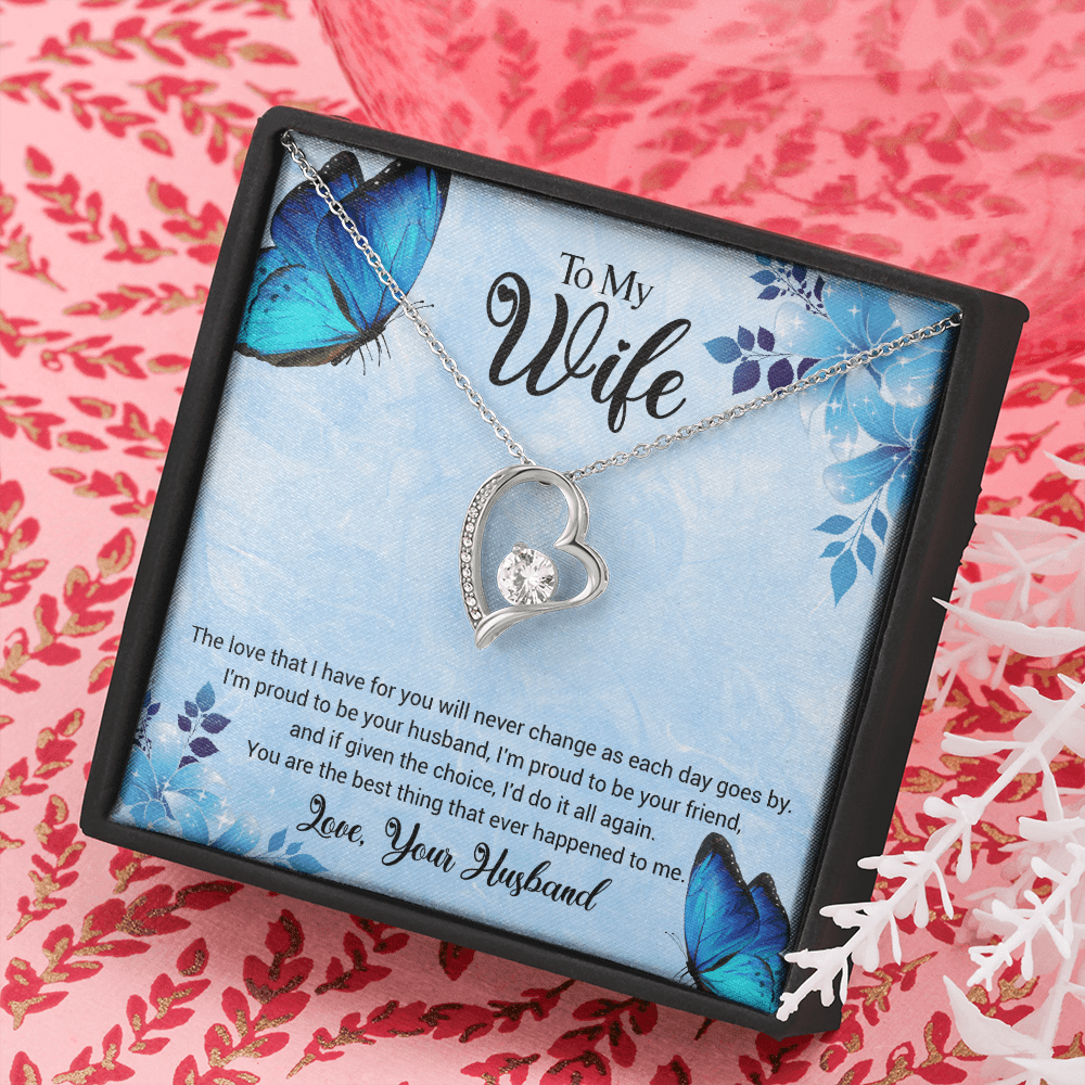 To My Wife – My Love For You Will Never Change, Forever Love Necklace